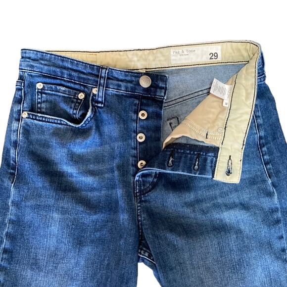 rag & bone Blue Distressed Skinny Jeans - Picture 2 of 15